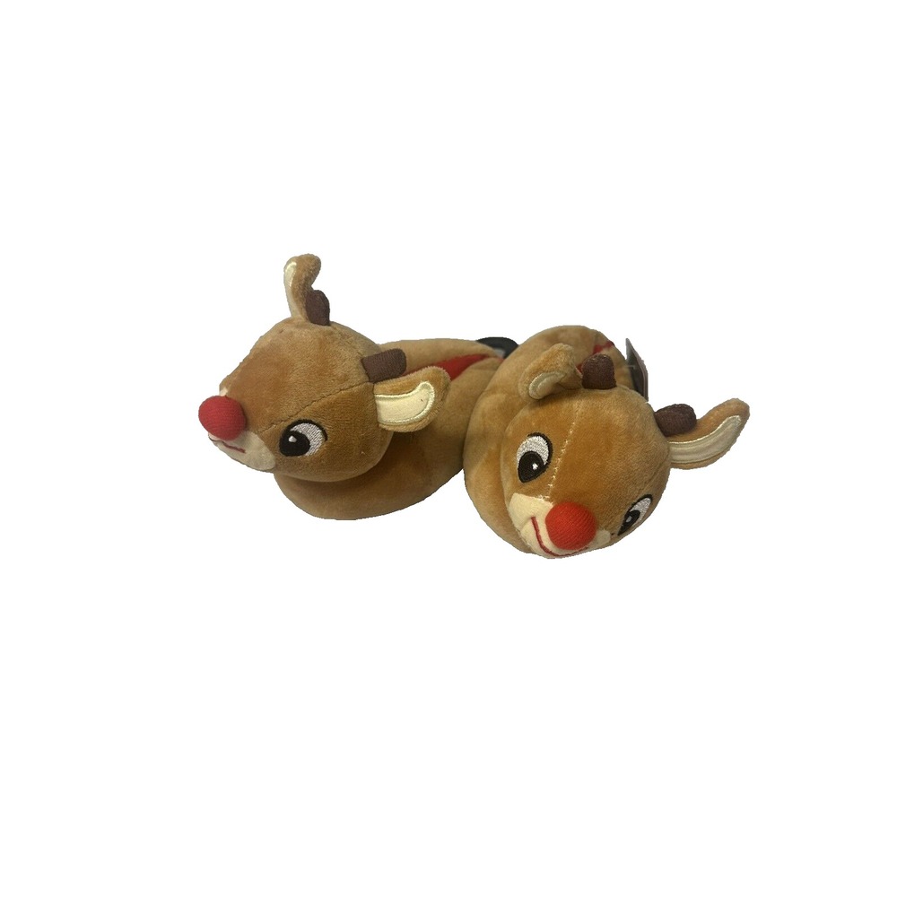 rudolph the red nosed reindeer baby slippers size 3